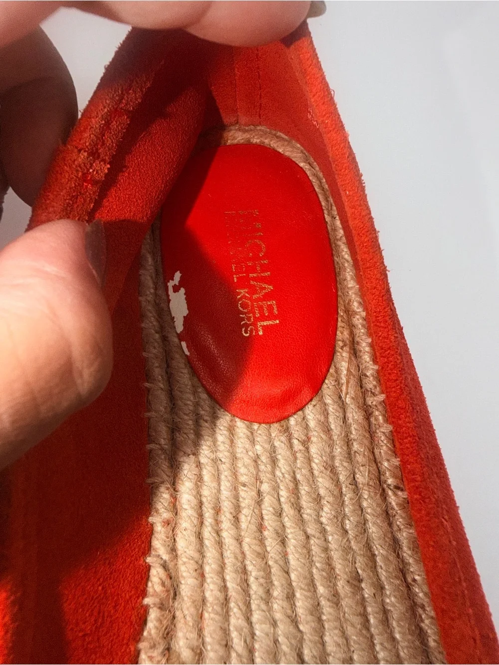 Michael Kors Orange Suede Espadrille Loafers